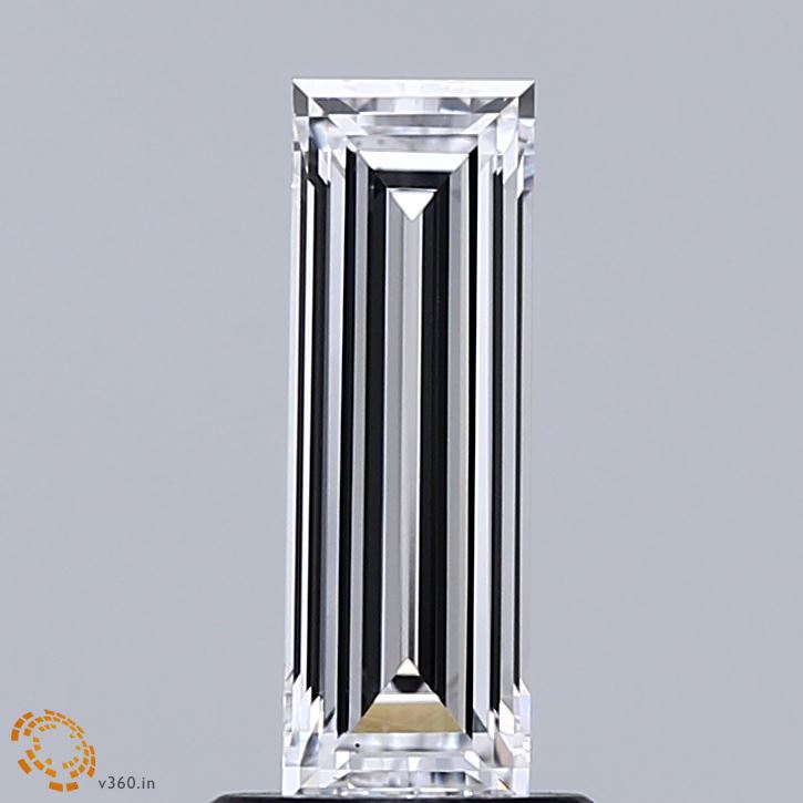 1.04 Carat Baguette Shaped, Very Good Cut, D Color, VS1 Clarity, IGI Certified Lab Grown Diamond