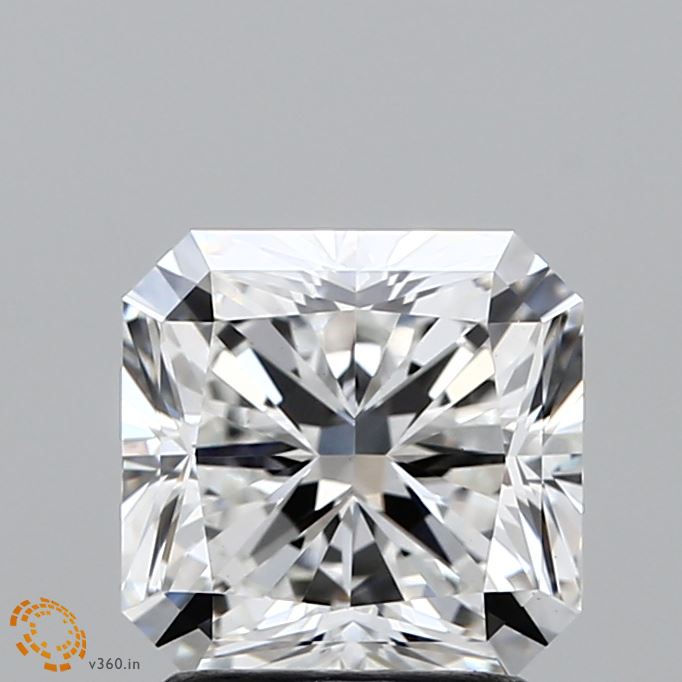 2.06 Carat Radiant Shaped, Ideal Cut, F Color, VVS2 Clarity, IGI Certified Lab Grown Diamond