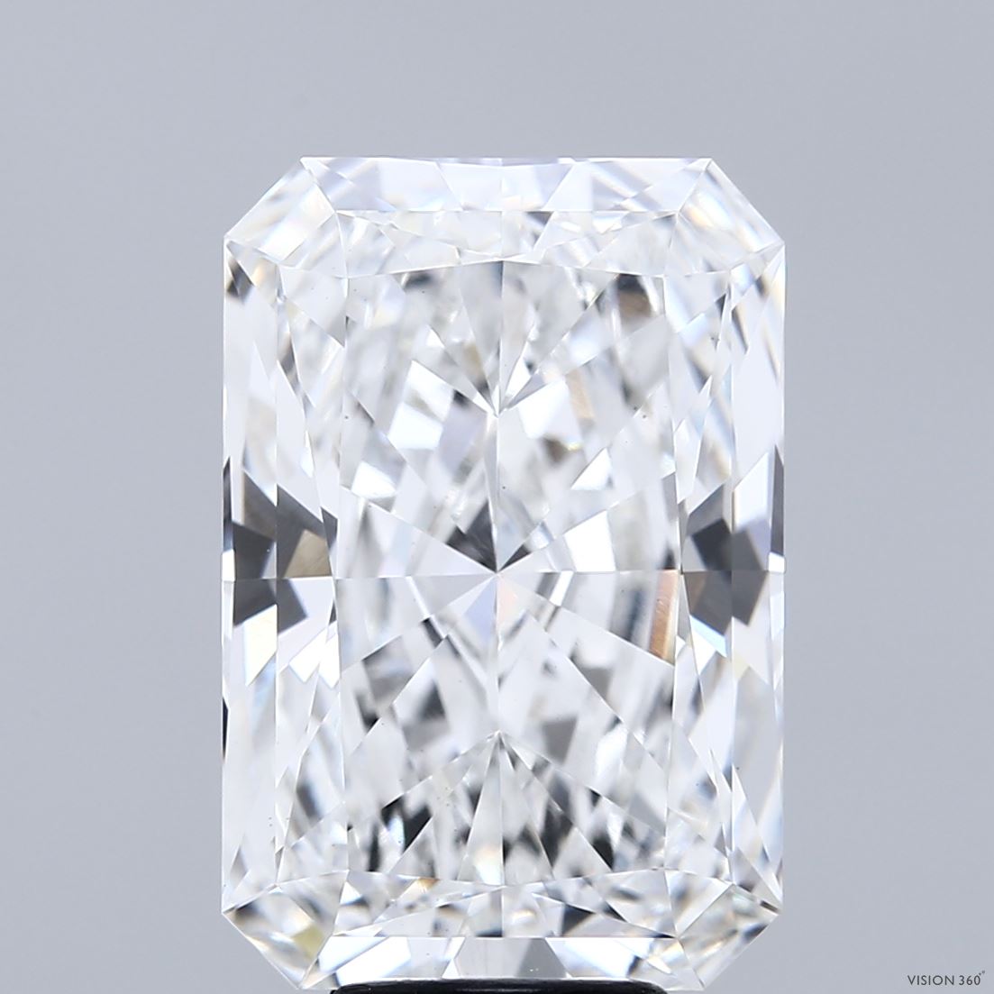 7.65 Carat Radiant Shaped, Ideal Cut, F Color, VS1 Clarity, IGI Certified Lab Grown Diamond
