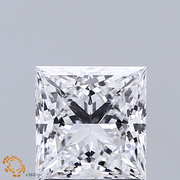 1.56 Carat Princess Shaped, Ideal Cut, D Color, VVS1 Clarity, IGI Certified Lab Grown Diamond