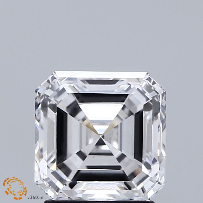 2.07 Carat Asscher Shaped, Excellent Cut, E Color, VS1 Clarity, IGI Certified Lab Grown Diamond