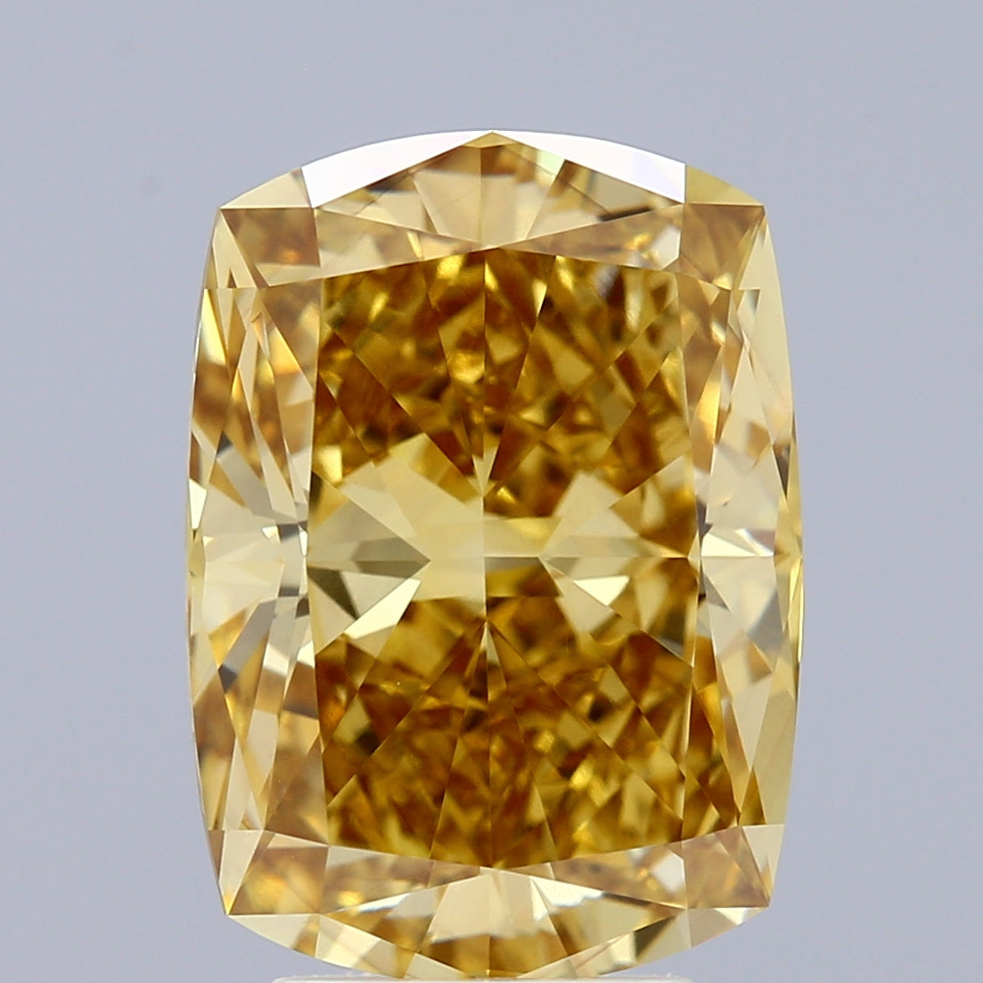 5.08 Carat Cushion Shaped, Ideal Cut, FANCY INTENSE YELLOW Color, VS1 Clarity, IGI Certified Lab Grown Diamond