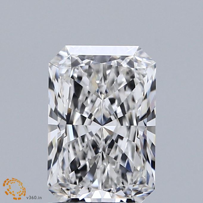 1.51 Carat Radiant Shaped, Ideal Cut, F Color, VVS1 Clarity, IGI Certified Lab Grown Diamond