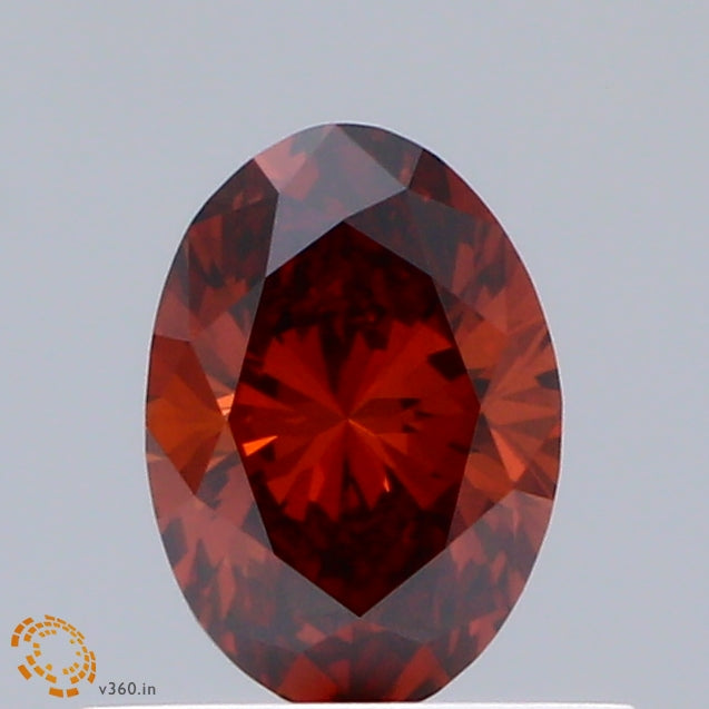 0.52 Carat Oval Shaped, Excellent Cut, FANCY DEEP ORANGE Color, VS1 Clarity, IGI Certified Lab Grown Diamond