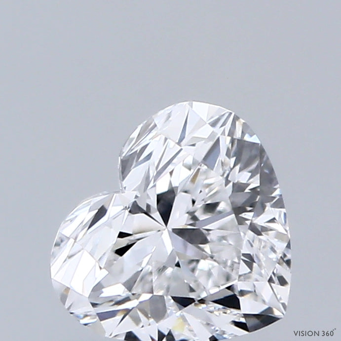 0.79 Carat Heart Shaped, Ideal Cut, D Color, VS1 Clarity, IGI Certified Lab Grown Diamond