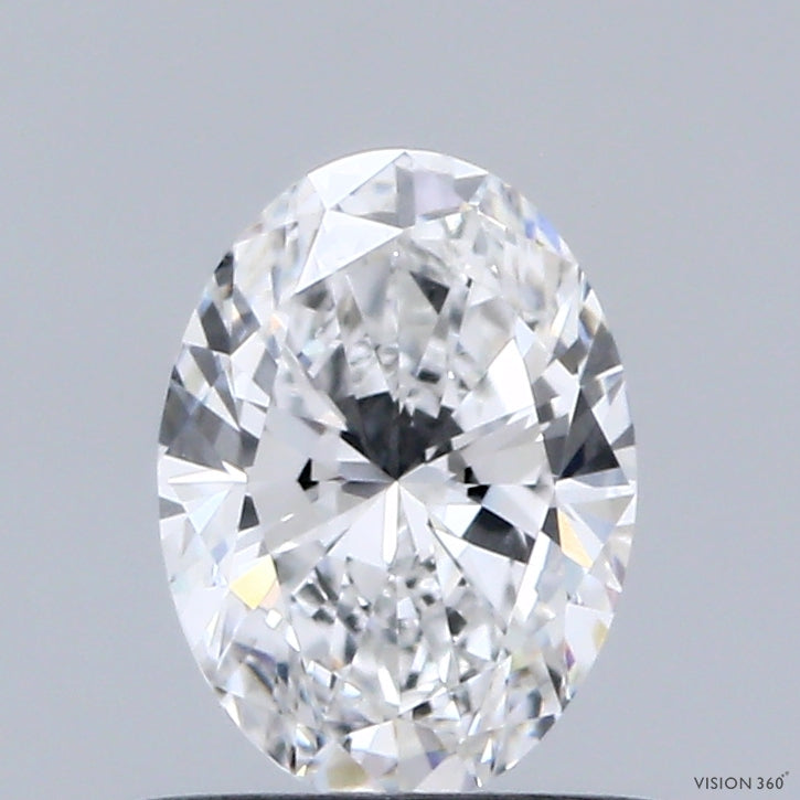 0.76 Carat Oval Shaped, Excellent Cut, D Color, VVS2 Clarity, IGI Certified Lab Grown Diamond
