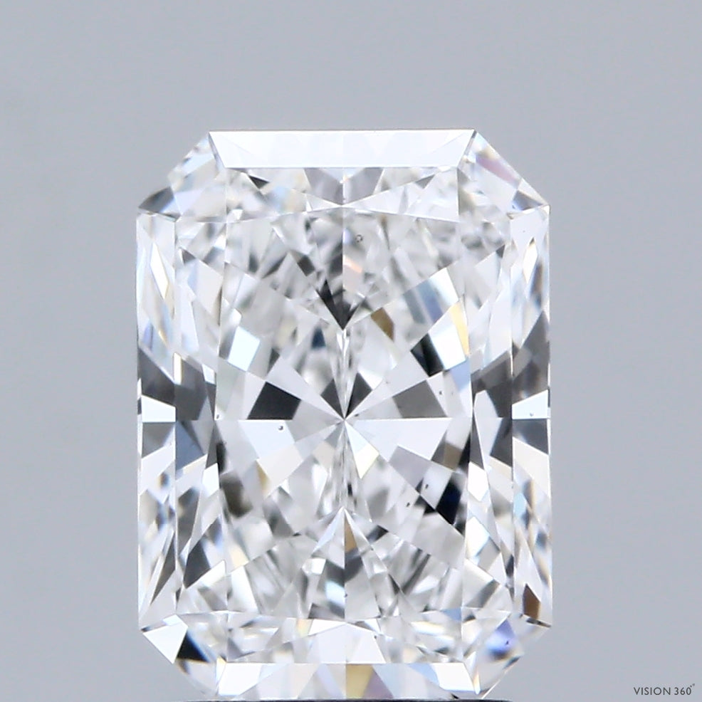 2.53 Carat Radiant Shaped, Ideal Cut, E Color, VS2 Clarity, IGI Certified Lab Grown Diamond