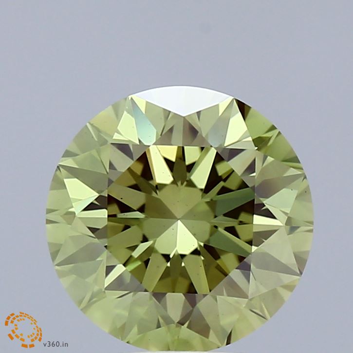 2.47 Carat Round Shaped, Excellent Cut, FANCY VIVID GREEN Color, VS1 Clarity, IGI Certified Lab Grown Diamond