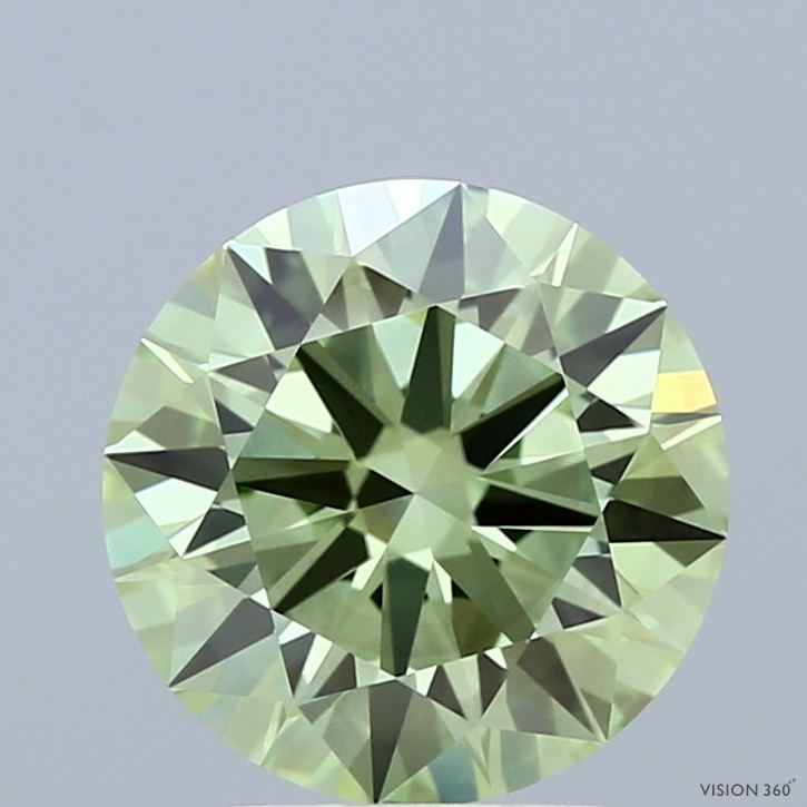 2.51 Carat Round Shaped, Ideal Cut, FANCY VIVID GREEN Color, VVS2 Clarity, IGI Certified Lab Grown Diamond