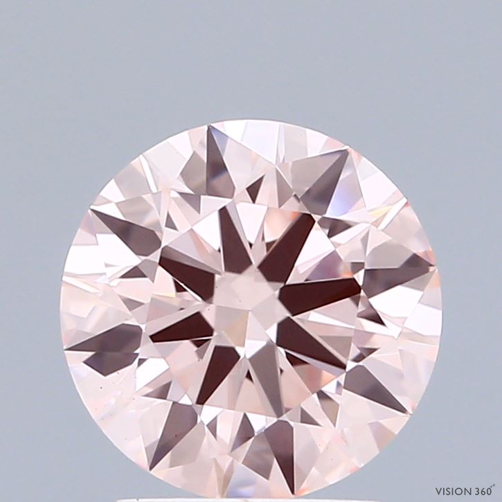 2.19 Carat Round Shaped, Ideal Cut, FANCY INTENSE PINK Color, VS1 Clarity, IGI Certified Lab Grown Diamond