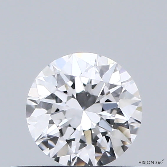 0.37 Carat Round Shaped, Very Good Cut, D Color, VVS2 Clarity, IGI Certified Lab Grown Diamond