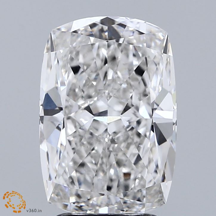 3.30 Carat Cushion Shaped, Ideal Cut, F Color, VVS2 Clarity, IGI Certified Lab Grown Diamond