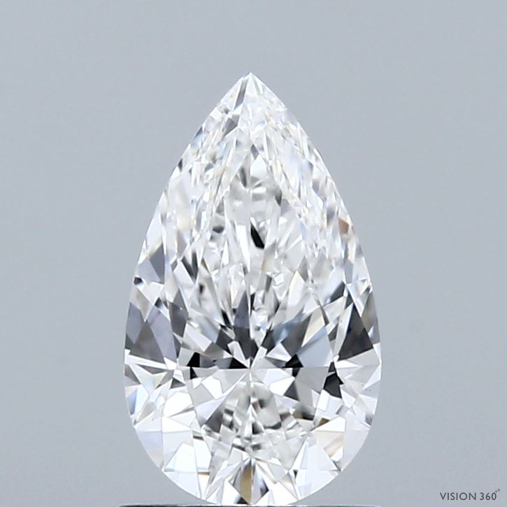 1.22 Carat Pear Shaped, Ideal Cut, E Color, VVS2 Clarity, IGI Certified Lab Grown Diamond