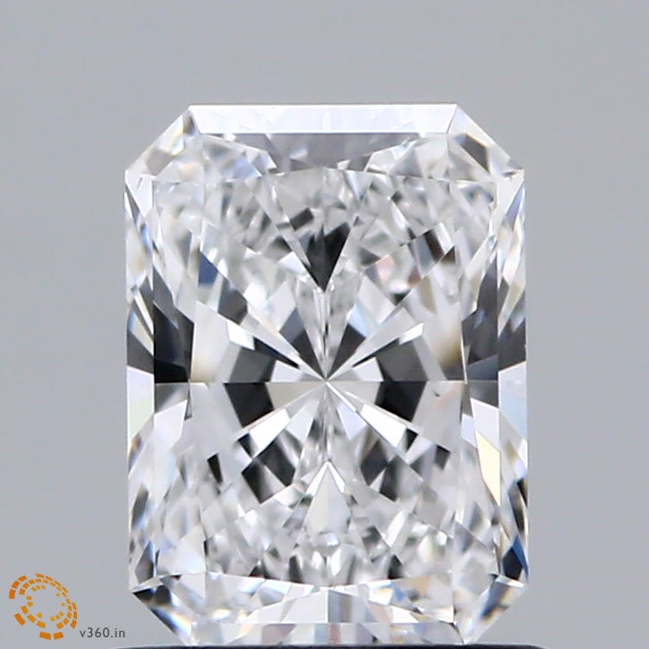 1.14 Carat Radiant Shaped, Excellent Cut, D Color, VS1 Clarity, IGI Certified Lab Grown Diamond