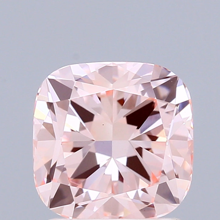 1.51 Carat Cushion Shaped, Excellent Cut, FANCY INTENSE PINK Color, VS1 Clarity, IGI Certified Lab Grown Diamond