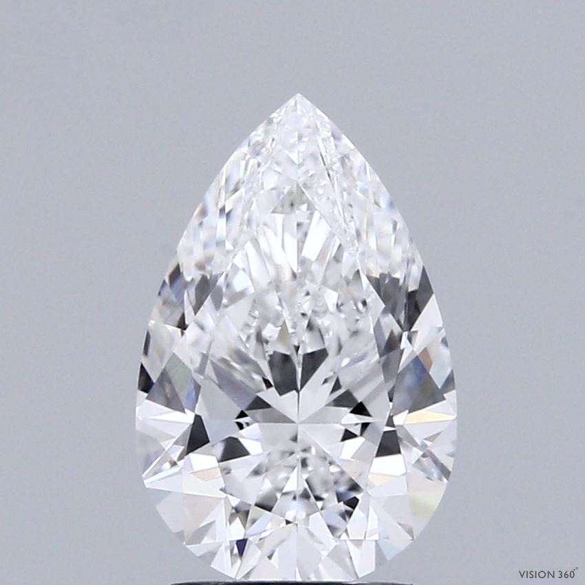 2.02 Carat Pear Shaped, Ideal Cut, E Color, VVS2 Clarity, IGI Certified Lab Grown Diamond