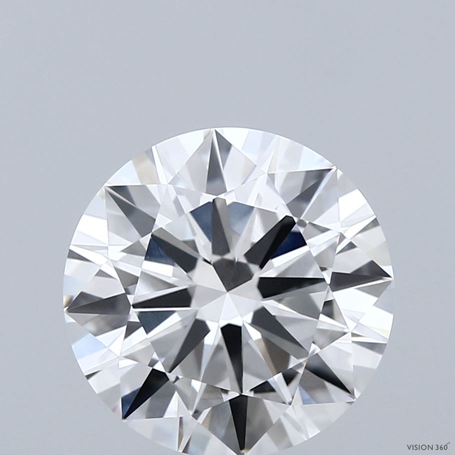 4.00 Carat Round Shaped, Excellent Cut, E Color, VVS2 Clarity, IGI Certified Lab Grown Diamond