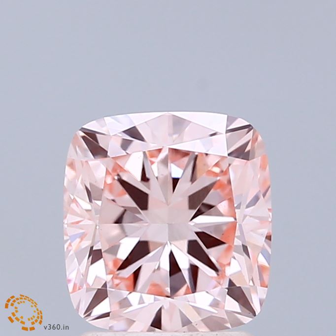 2.02 Carat Cushion Shaped, Excellent Cut, FANCY INTENSE PINK Color, VS1 Clarity, IGI Certified Lab Grown Diamond