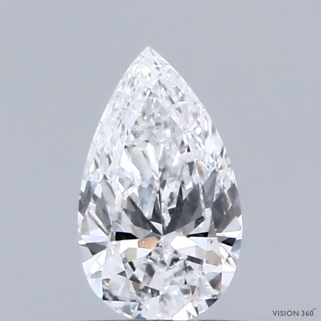 0.32 Carat Pear Shaped, Excellent Cut, D Color, VVS2 Clarity, IGI Certified Lab Grown Diamond