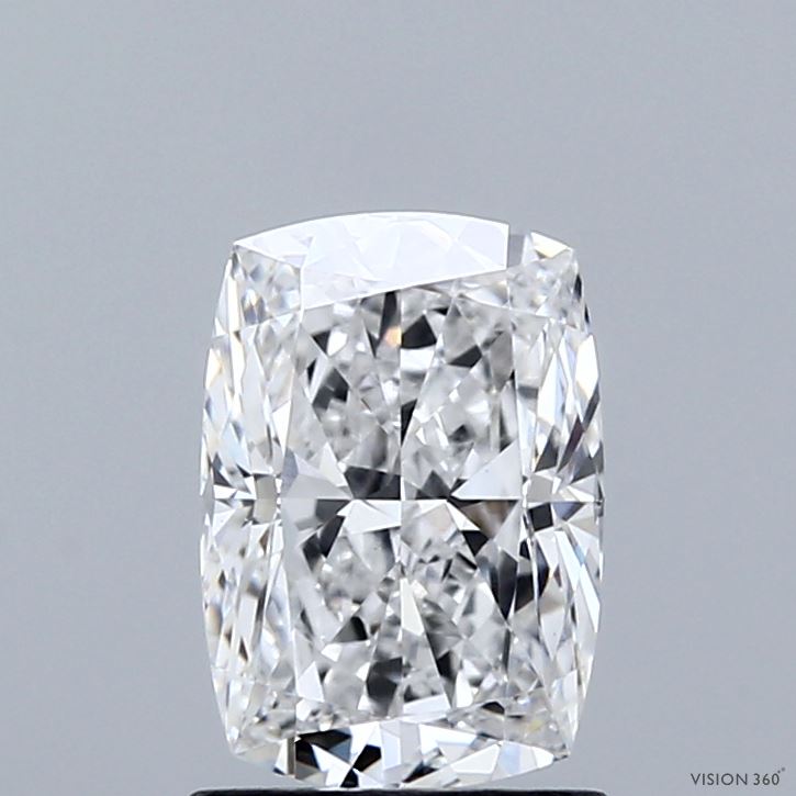 1.51 Carat Cushion Shaped, Ideal Cut, D Color, VVS2 Clarity, IGI Certified Lab Grown Diamond