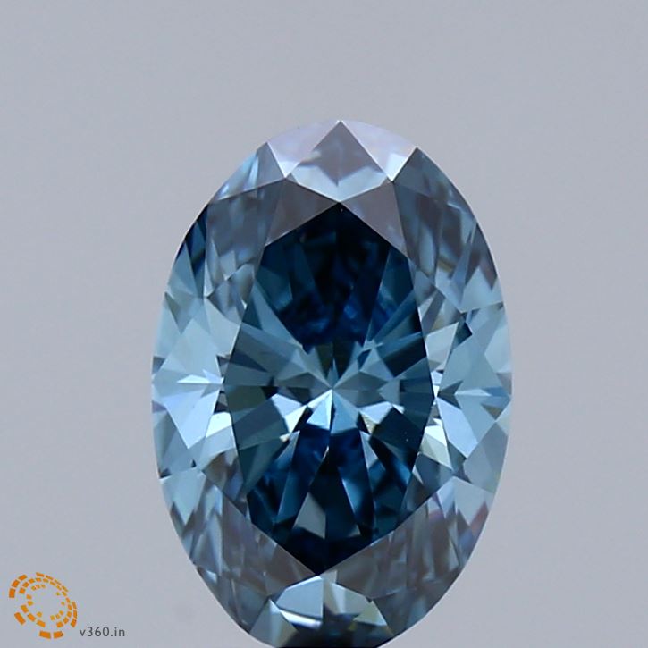 1.52 Carat Oval Shaped, Excellent Cut, FANCY VIVID BLUE Color, VS1 Clarity, IGI Certified Lab Grown Diamond