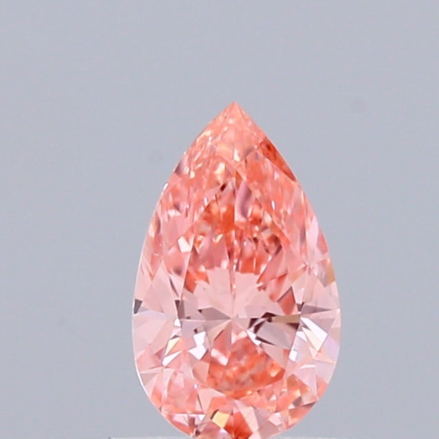 0.33 Carat Pear Shaped, Ideal Cut, FANCY VIVID PINK Color, VS1 Clarity, IGI Certified Lab Grown Diamond