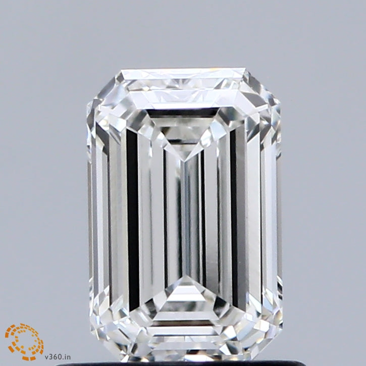 0.91 Carat Emerald Shaped, Ideal Cut, G Color, VS1 Clarity, IGI Certified Lab Grown Diamond