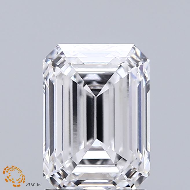 2.01 Carat Emerald Shaped, Ideal Cut, D Color, VVS1 Clarity, IGI Certified Lab Grown Diamond