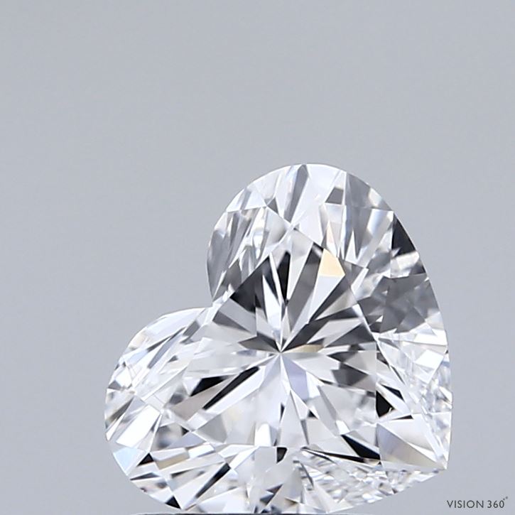 1.50 Carat Heart Shaped, Ideal Cut, D Color, VVS1 Clarity, IGI Certified Lab Grown Diamond