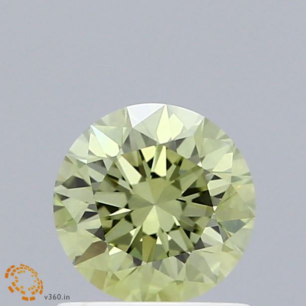 0.90 Carat Round Shaped, Excellent Cut, FANCY INTENSE GREEN Color, VS1 Clarity, IGI Certified Lab Grown Diamond