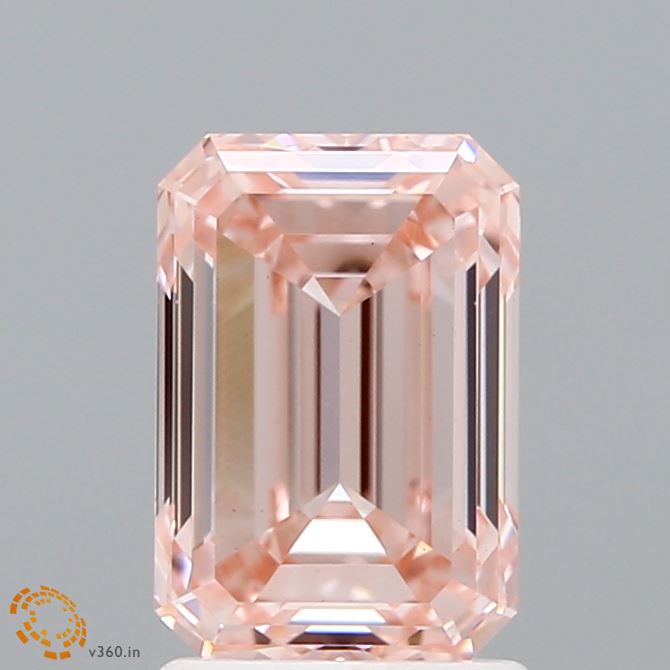 1.94 Carat Emerald Shaped, Ideal Cut, FANCY INTENSE PINK Color, VS1 Clarity, IGI Certified Lab Grown Diamond