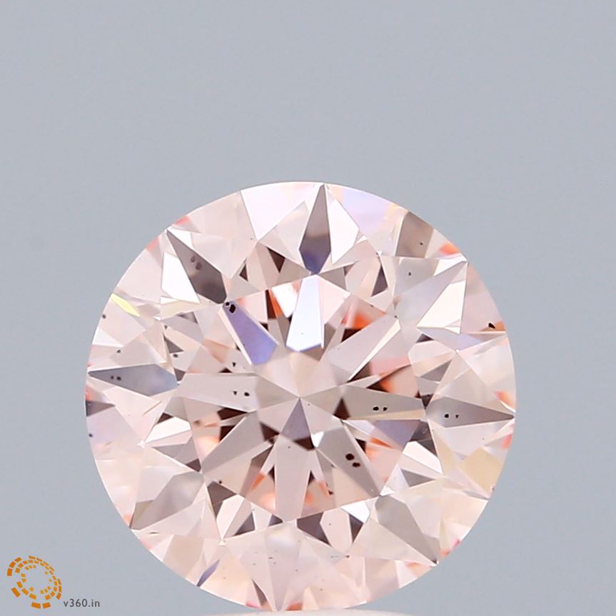 3.00 Carat Round Shaped, Excellent Cut, FANCY INTENSE PINK Color, SI1 Clarity, IGI Certified Lab Grown Diamond