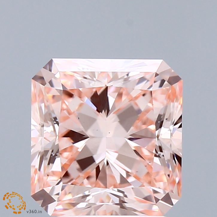 3.03 Carat Radiant Shaped, Ideal Cut, FANCY INTENSE PINK Color, VS1 Clarity, IGI Certified Lab Grown Diamond