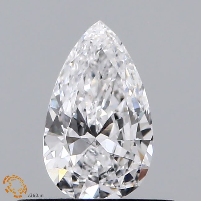 0.39 Carat Pear Shaped, Very Good Cut, D Color, VVS2 Clarity, IGI Certified Lab Grown Diamond