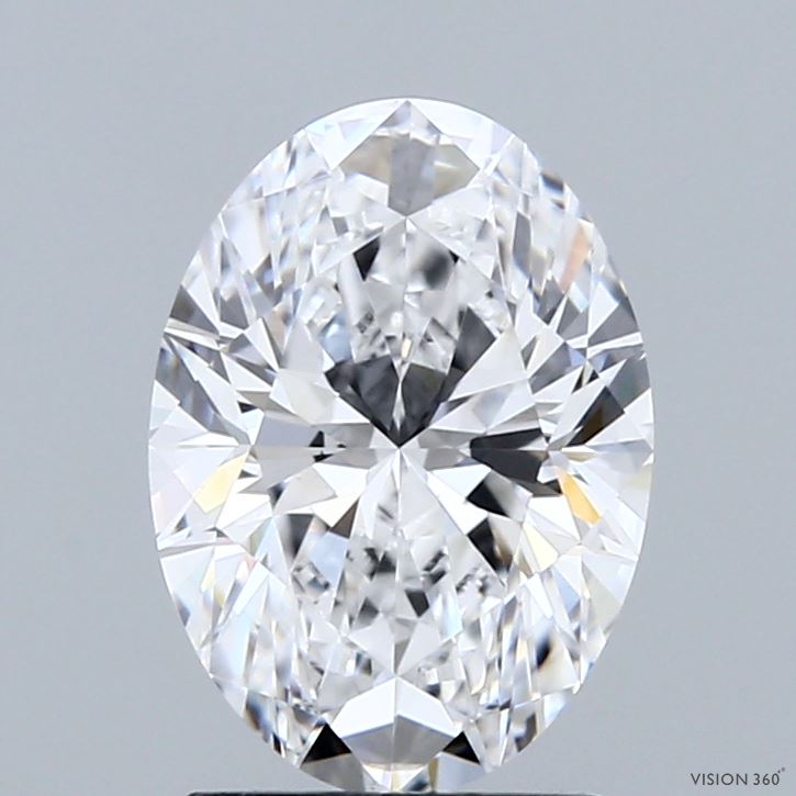 2.02 Carat Oval Shaped, Ideal Cut, D Color, VVS2 Clarity, IGI Certified Lab Grown Diamond