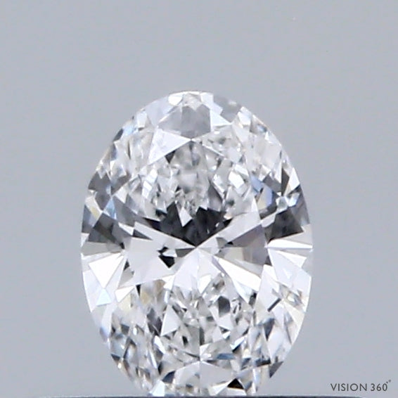 0.32 Carat Oval Shaped, Ideal Cut, D Color, VVS2 Clarity, IGI Certified Lab Grown Diamond