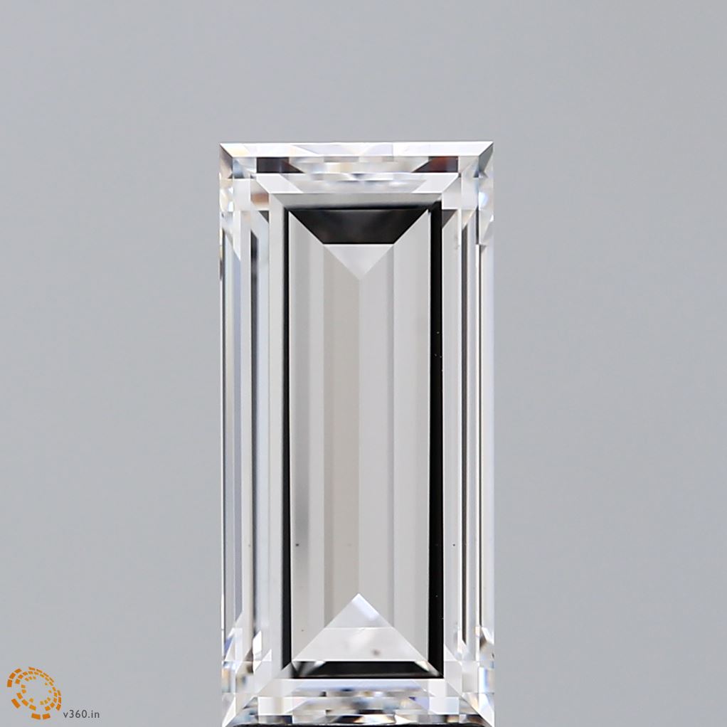 4.14 Carat Baguette Shaped, Very Good Cut, E Color, VS1 Clarity, IGI Certified Lab Grown Diamond