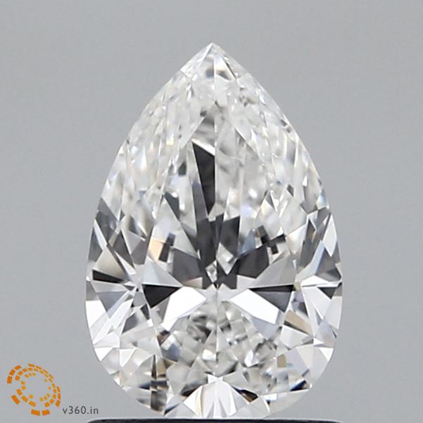 0.90 Carat Pear Shaped, Ideal Cut, E Color, VS1 Clarity, IGI Certified Lab Grown Diamond