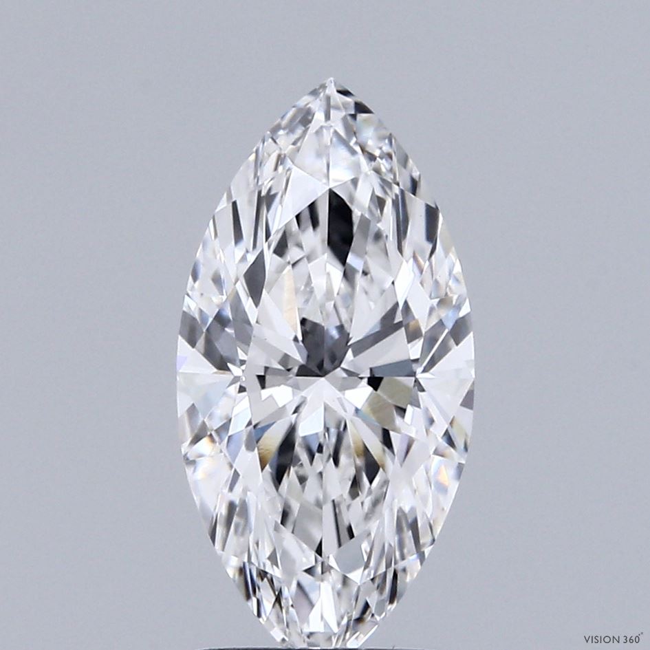 2.08 Carat Marquise Shaped, Ideal Cut, E Color, VVS2 Clarity, IGI Certified Lab Grown Diamond