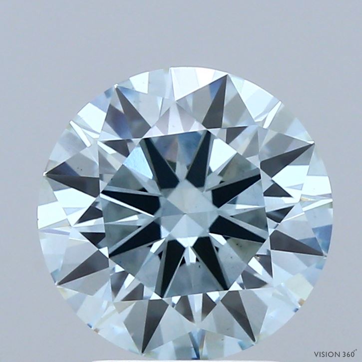 2.82 Carat Round Shaped, Ideal Cut, FANCY VIVID BLUE Color, VS1 Clarity, IGI Certified Lab Grown Diamond