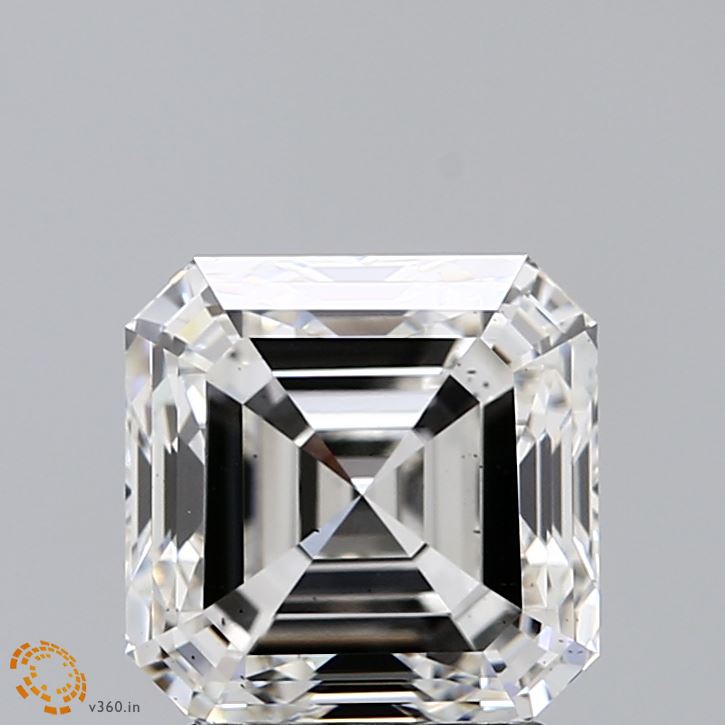 3.01 Carat Asscher Shaped, Excellent Cut, F Color, SI1 Clarity, IGI Certified Lab Grown Diamond