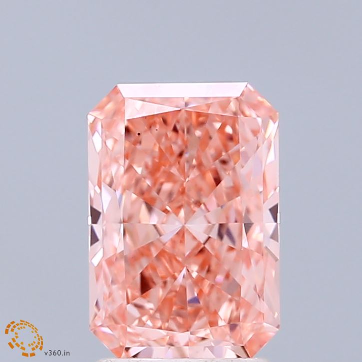 1.91 Carat Radiant Shaped, Ideal Cut, FANCY VIVID PINK Color, VS1 Clarity, IGI Certified Lab Grown Diamond
