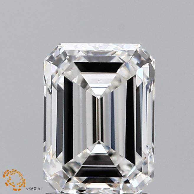 2.15 Carat Emerald Shaped, Ideal Cut, F Color, VS1 Clarity, IGI Certified Lab Grown Diamond