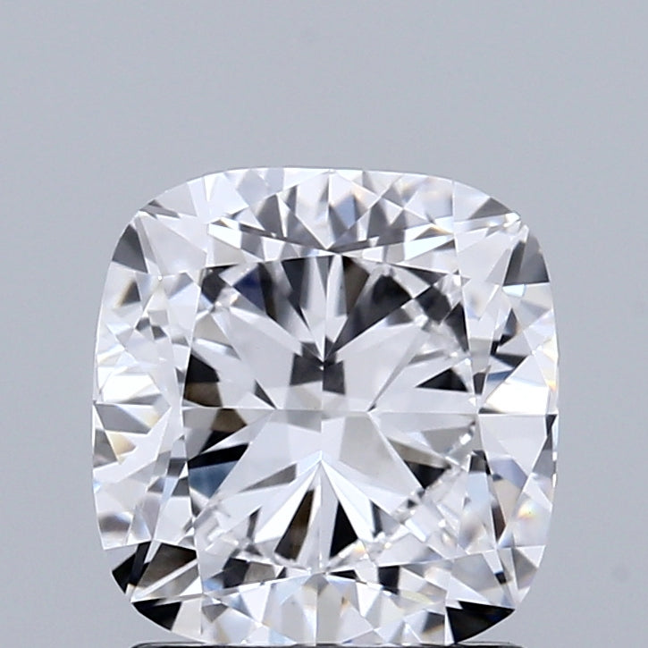 1.51 Carat Cushion Shaped, Ideal Cut, D Color, VVS2 Clarity, IGI Certified Lab Grown Diamond