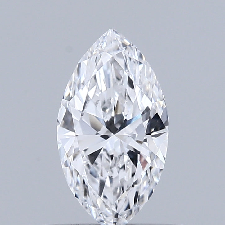 0.63 Carat Marquise Shaped, Ideal Cut, D Color, VVS2 Clarity, IGI Certified Lab Grown Diamond