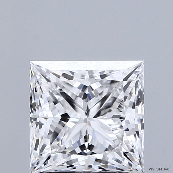 2.03 Carat Princess Shaped, Ideal Cut, D Color, VS1 Clarity, IGI Certified Lab Grown Diamond