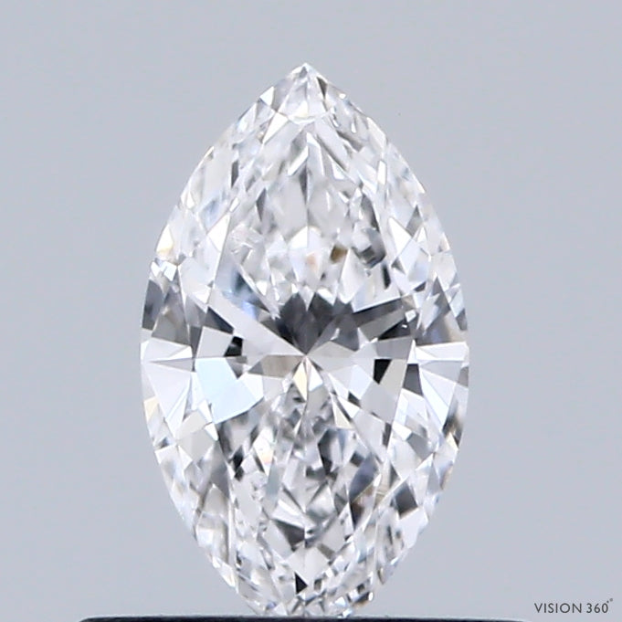 0.46 Carat Marquise Shaped, Excellent Cut, D Color, VS1 Clarity, IGI Certified Lab Grown Diamond
