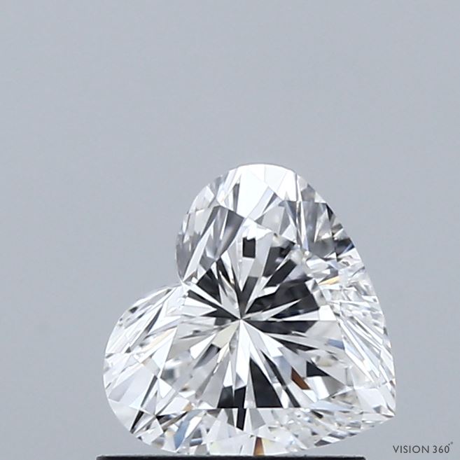 1.00 Carat Heart Shaped, Ideal Cut, E Color, VVS1 Clarity, IGI Certified Lab Grown Diamond