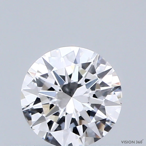 0.36 Carat Round Shaped, Very Good Cut, D Color, VVS2 Clarity, IGI Certified Lab Grown Diamond
