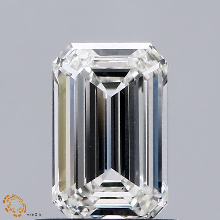 0.92 Carat Emerald Shaped, Ideal Cut, G Color, VVS2 Clarity, IGI Certified Lab Grown Diamond